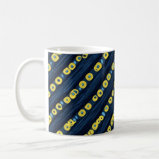Gelbe Punkte Abstraktes Muster Kaffeetasse (Links)