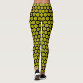 Gelbe Punkte auf schwarzen Leggings (Rückseite)