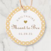 Gelbe Punkte bedeuten, Honig zu sein Hochzeit Rund Geschenkanhänger (Vorderseite)