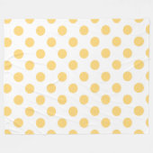 Gelbe Punkte Fleecedecke (Vorderseite (Horizontal))