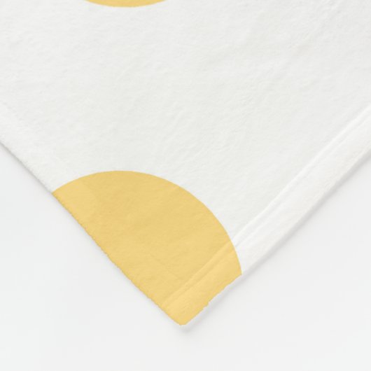 Gelbe Punkte Fleecedecke (Ecke)