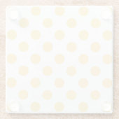 Gelbe Punkte Glasuntersetzer (Rückseite)