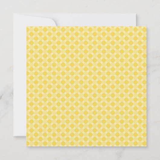 Gelbe Punkte Haus Erwärmung Party Einladungen (Rückseite)