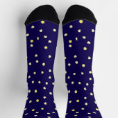 Gelbe Punkte in der Marine Socken (Oben)