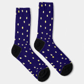 Gelbe Punkte in der Marine Socken (Rechts)