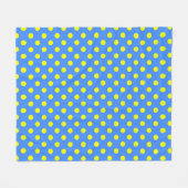 Gelbe Punkte-Muster auf blauem Hintergrund Fleecedecke (Vorderseite (Horizontal))