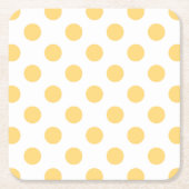 Gelbe Punkte Rechteckiger Pappuntersetzer (Vorderseite)