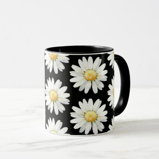 Gelbe Punktierte Gänseblümchen Tasse (VorderseiteRechts)