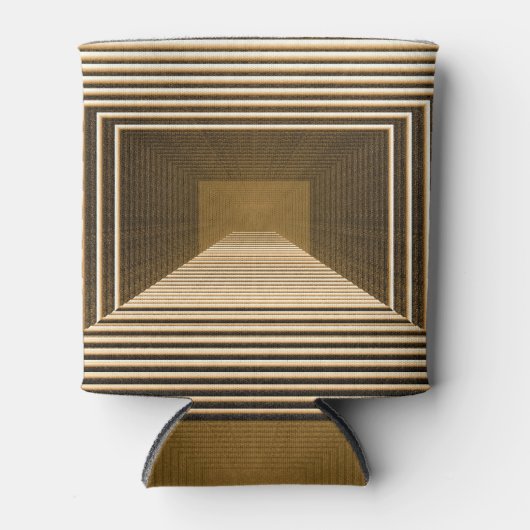Gelbe Pyramide, grafisches Desktop-Design Dosenkühler (Vorderseite)