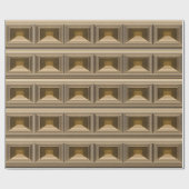 Gelbe Pyramide, grafisches Desktop-Design Geschenkpapier (Flach)