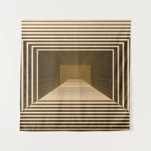 Gelbe Pyramide, grafisches Desktop-Design Wandteppich
