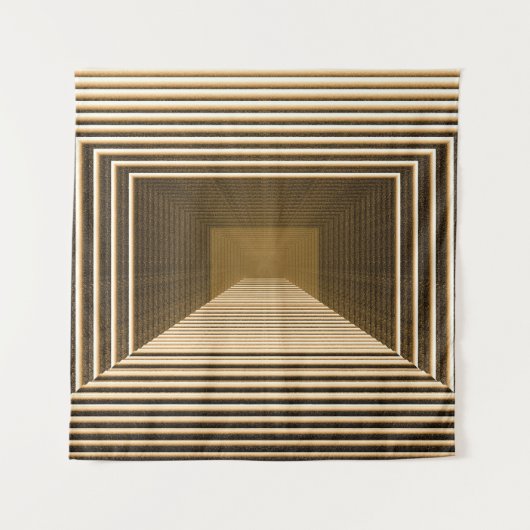 Gelbe Pyramide, grafisches Desktop-Design Wandteppich (Vorderseite)