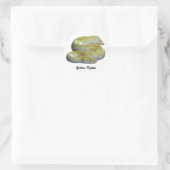 Gelbe Python-Aufkleber Runder Aufkleber (Tasche)