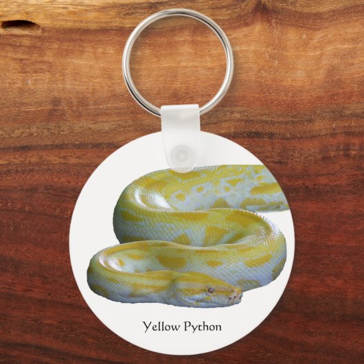 Gelbe Python-Schlüsselkette Schlüsselanhänger (Vorderseite)