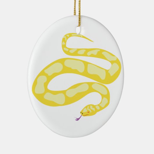 Gelbe Pythonschlange Keramik Ornament (Rechts)