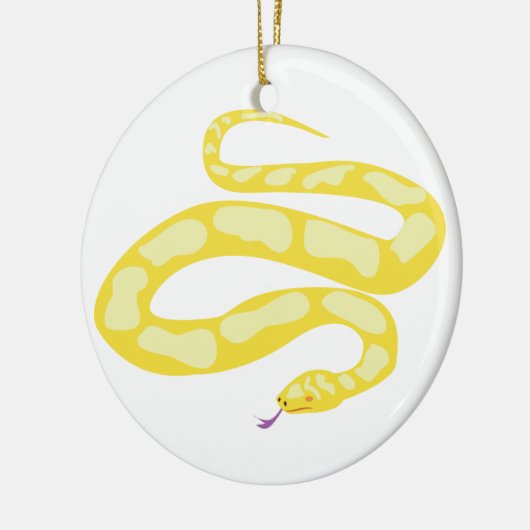 Gelbe Pythonschlange Keramik Ornament (Links)