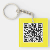 Gelbe QR-CODE für benutzerdefinierte Schlüsselkett Schlüsselanhänger (Vorderseite)