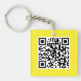 Gelbe QR-CODE für benutzerdefinierte Schlüsselkett Schlüsselanhänger
