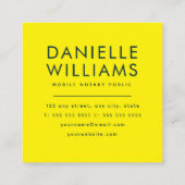 Gelbe QR-Code Notare Visitenkarte (Rückseite)