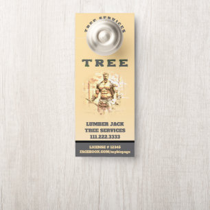 *~* Gelbe QR-Jack Tree Services Door Türanhänger