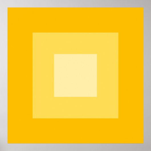 Gelbe Quadrate Geometrisches Muster Poster (Vorne)