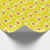 gelbe quadratische Blumen Geschenkpapier (Ecke)