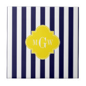 Gelbe Quarzfolie 3 Monogramm Fliese (Vorderseite)