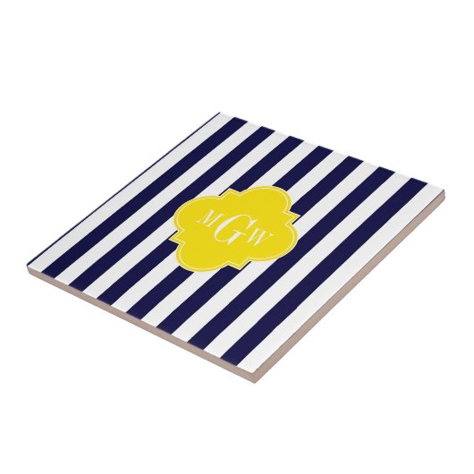 Gelbe Quarzfolie 3 Monogramm Fliese (Seite)