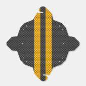 Gelbe Racing Streifen Carbon Fiber Style Geschenkschachtel (Ungefaltet)