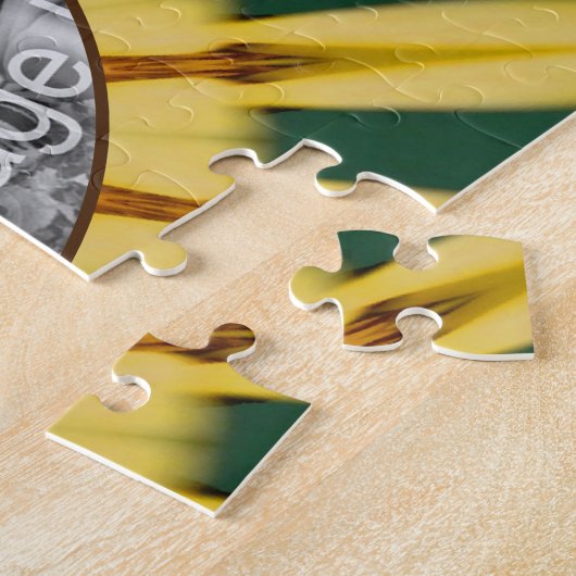 Gelbe Ränder Abstrakter Rahmen erstellen Ihr eigen Puzzle (Seite)