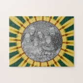 Gelbe Ränder Abstrakter Rahmen erstellen Ihr eigen Puzzle (Horizontal)