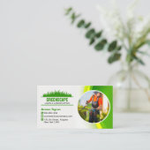 Gelbe Rasenpflege, Mähen und Landschaften Visitenkarte (Stehend Vorderseite)