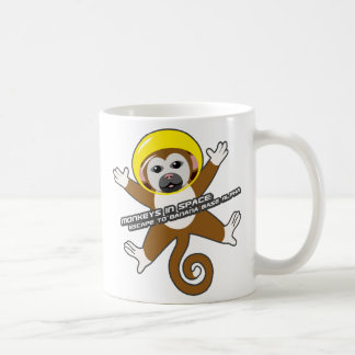 Gelbe Raum-Affe-Tasse Kaffeetasse