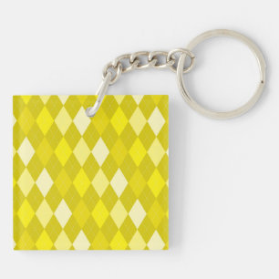 Gelbe Raute Schlüsselanhänger