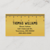 Gelbe Regel für Teppichgeschäft Visitenkarte (Vorderseite)