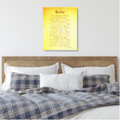 Gelbe Reiki-Heilungs-Gedicht Leinwanddruck (Insitu (Schlafzimmer))