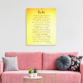 Gelbe Reiki-Heilungs-Gedicht Leinwanddruck (Insitu (Wohnzimmer))
