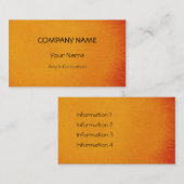 Gelbe Retro abstrakte Malerei 4 Visitenkarte (Vorne/Hinten)