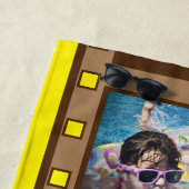 Gelbe Retro-Folie Strip Foto Badetuch (Beispiel)