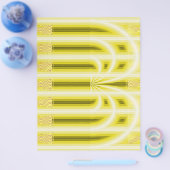 Gelbe Retro-Kathedrale Bulk Scrapbook Papier Seite (Einzeln)