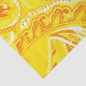 Gelbe Retro Paisley Bandanna/Bandana Seidenpapier (Detail)