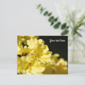 Gelbe Rhododendron Postkarte (Stehend Vorderseite)