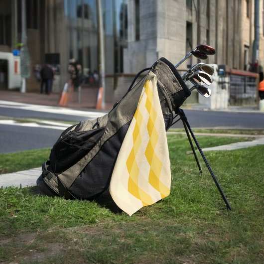 Gelbe Rhombus Golfhandtuch