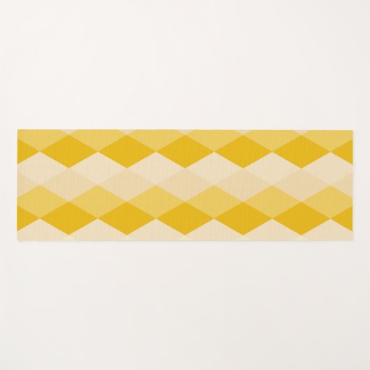 Gelbe Rhombus Yogamatte (Vorderseite (Horizontal))