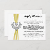 Gelbe Ribbon-Silberschwänze - Sicherheitsmaßnahmen Begleitkarte (Vorne/Hinten)