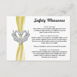 Gelbe Ribbon-Silberschwänze - Sicherheitsmaßnahmen Begleitkarte