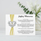 Gelbe Ribbon-Silberschwänze - Sicherheitsmaßnahmen Begleitkarte (Stehend Vorderseite)