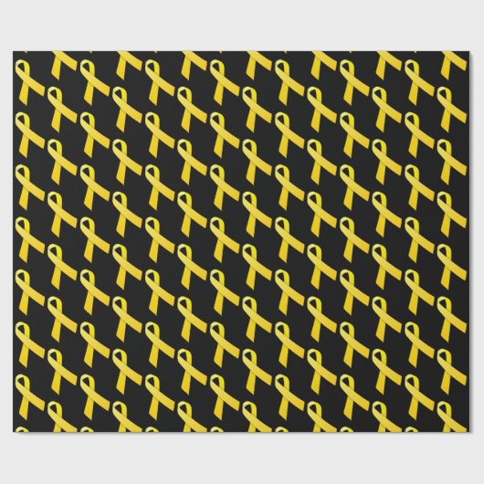 Gelbe Ribbons Geschenkpapier (Flach)