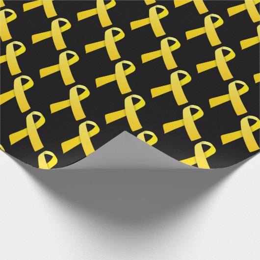 Gelbe Ribbons Geschenkpapier (Ecke)