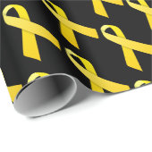 Gelbe Ribbons Geschenkpapier (Rolleneckpunkt)